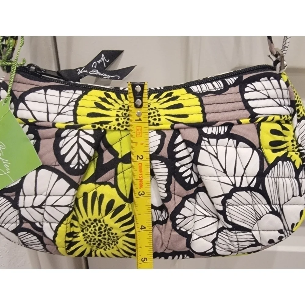 Vera Bradley Yellow White and Black Shoulder Bag Crossbody Purse